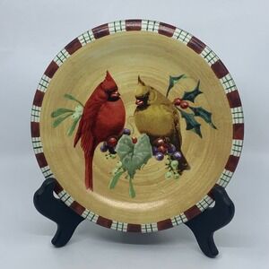 Lenox Winter Greetings Everyday Cardinal Salad Plate Catherine McClung Christmas